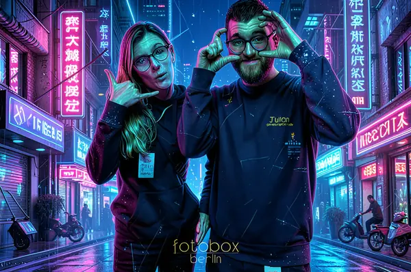 fotobox berlin KI-Transformation Cyberpunk