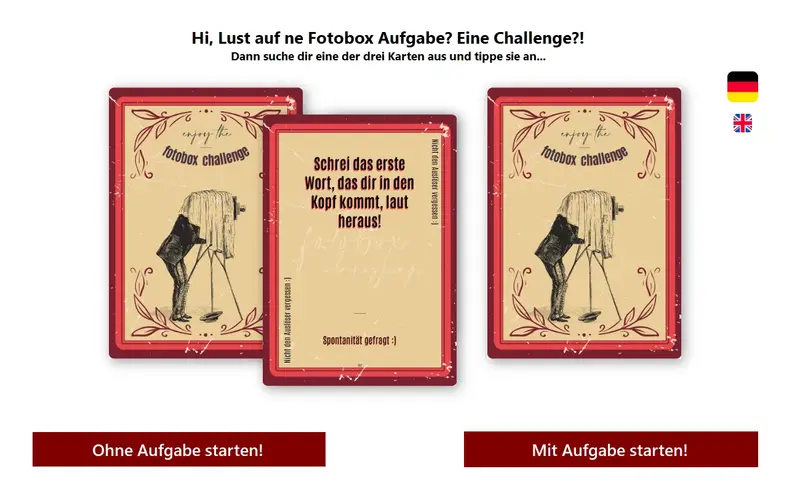 Challenge Editor fotobox berlin - Aufgaben verwalten